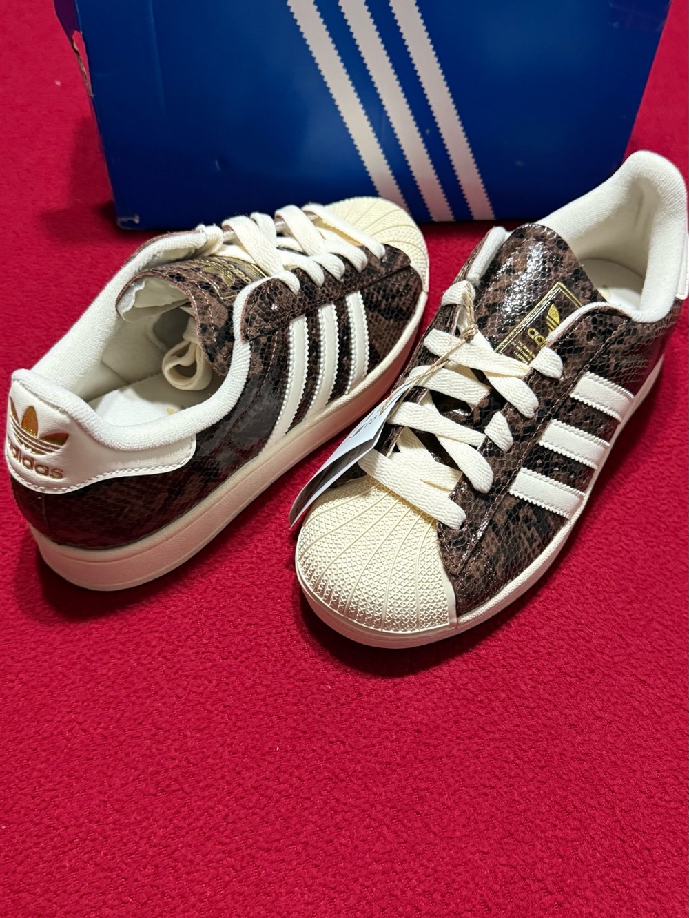 Adidas Superstar II Animal Print Brown White Women's 6 / Men's 5